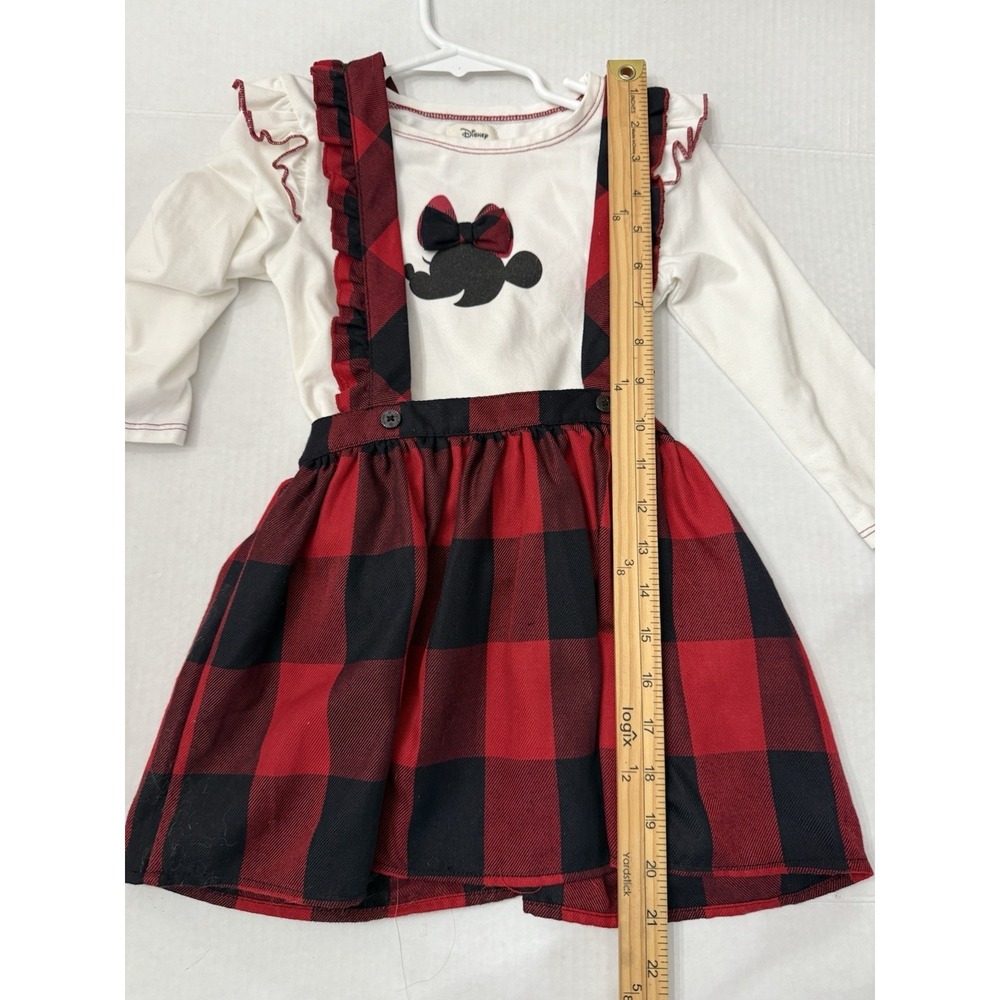 Disney Pippa & Julie Minnie Mouse  2 Piece Flannel Jumper‎ With Matching Top 4T - Picture 6 of 7